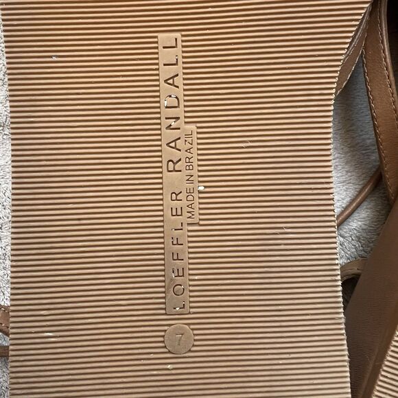 Loeffler Randall Beau Dark Sand Wrap Platform Sandals Women 7 Ankle Strap Laces - Picture 10 of 11